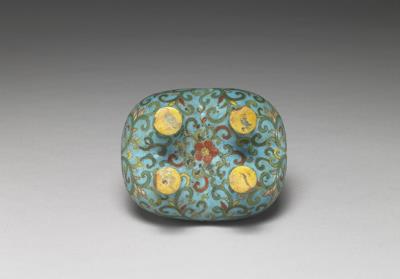 图片[3]-Copper incense burner in cloisonne enamels, Qing dynasty (1644-1911)-China Archive